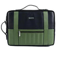 Vaku Luxos ® BARCELONA Laptop Messenger Bag| Briefcase for Men and Women with Premium Collection Sleeve for Macbook 13"|14" with highly durable Straps (Black & Green)