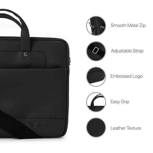 Vaku Luxos® FABINO 13.3"/14" Inch Laptop Bag Leather Collection Messenger Organizer Shoulder Sling Office Bag for Men & Women With Adjustable Strap for Laptop and MacBook - Nalanda Enterprises