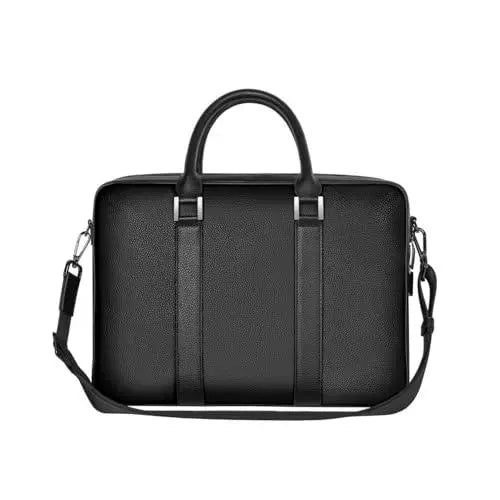 WIWU Waterproof Fingerprint Lock Leather Briefcase, Black - Nalanda Enterprises