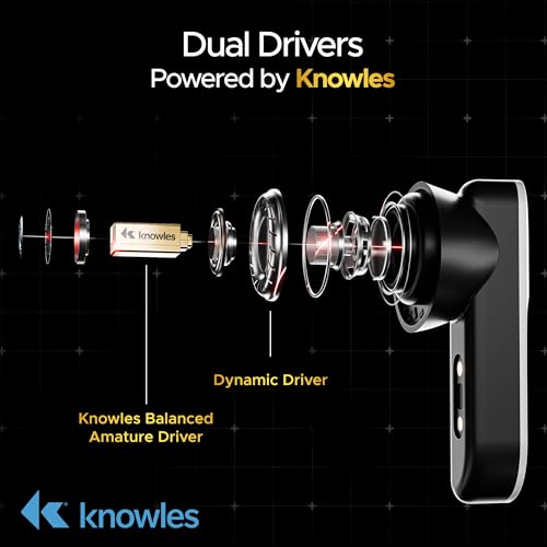 boAt New Launch Nirvana X TWS,Knowles Dual Drivers,Hi-Res Audio LDAC,App Support,4Mic ENx,Dual Pair,Spatial Audio,Fast Charge, Bluetooth Earbuds, TWS Ear Buds Wireless Earphones with mic (Cosmic Onyx) - Nalanda Enterprises