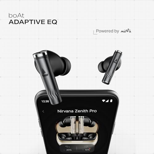 boAt Nirvana Zenith Pro(2025),50dB Hybrid Adaptive ANC,Spatial Audio, Hi-Res Audio LDAC,6Mics AI-ENx,80 Hrs Battery,Bluetooth,TWS Ear Buds Wireless Earphones with mic,NoiseCancellation(Platinum Gold)|B0DXPL5XHF