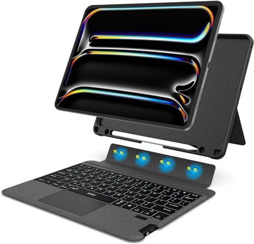 WIWU iPad Pro 11 inch Case with Keyboard(2022 4th-2018 1st), Smart Keyboard Folio Magnetic Detachable and Wireless Keyboard with Trackpad for Apple iPad Pro 11,Backlit - Nalanda Enterprises