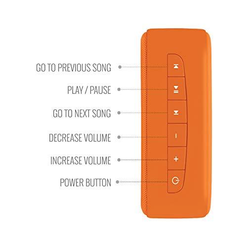 Carvaan Saregama Mini 2.0 Shrimad Bhagavad Gita- Music Player with Bluetooth/FM/AM/AUX (Saffron Orange) - Nalanda Enterprises