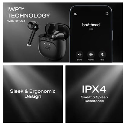 Boat Airdopes 131 Gen 2, 13mm Drivers, 70H Battery, ENx Tech, Beast Mode 45 ms Low Latency, ASAP Charge, Bluetooth Earbuds, TWS Ear Buds Wireless Earphones with mic (Carbon Black)|B0FPLP7SMZ