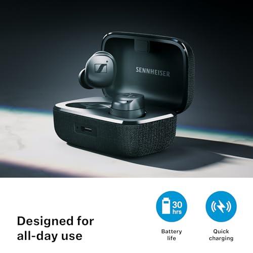 Sennheiser Momentum True Wireless 4 with Bluetooth5.4 & AURACAST Technology, 30Hr Battery Life, Qualcomm Lossless CD-Quality Audio, Intelligent Adaptive ANC, Qi Fast Charge, German brand-2yr Warranty - Nalanda Enterprises