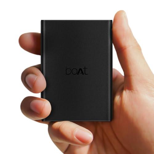 boAt Newly Launched Pocket Energyshroom PB400 Pro 20000mAh | Compact Power Bank w/Type-C Input (2-Way Port), 3X Output Ports,2-Way 22.5W Fast Charging, Pass-Through Charging(Carbon Black) - Nalanda Enterprises