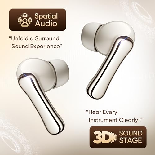 Mivi SuperPods Halo [Flagship Launch], 35dB ANC Active Noise Cancellation in Ear Ear Buds Wireless, Spatial Audio, 60HRS Battery,13mm Drivers, IPX4, v5.4 Bluetooth Earbuds with Mic|B0FCFRFTLM