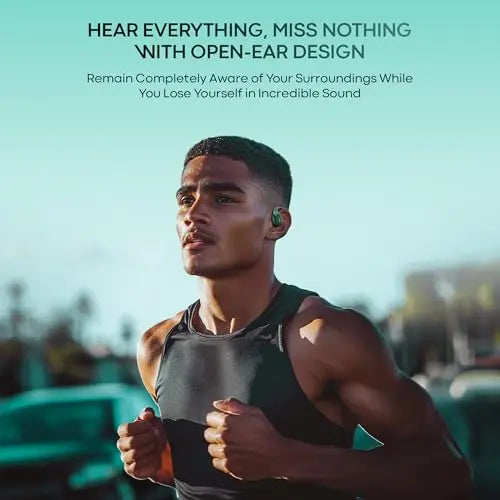 boAt Airdopes Progear Open-Ear Ear Buds for Outdoor Sports W/Air Conduction Tech, in Ear, 4 Mics W/Ai-Enx, 100Hrs Playback, 15Mm Drivers, Secure Fit,Beast Mode W/ 40Ms Latency, ASAP Charge Green - Nalanda Enterprises