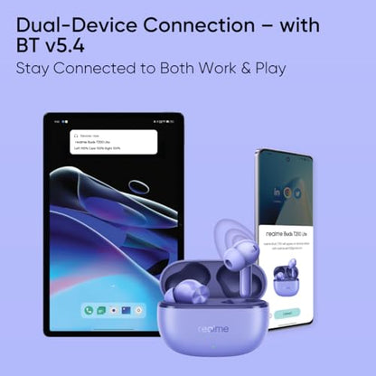 realme Earbuds T110 with Ai Enc for Calls, Upto 38 Hours of Playback and Fast Charging Bluetooth in Ear Headset (Punk Black, True Wireless)|B0D212YMD7