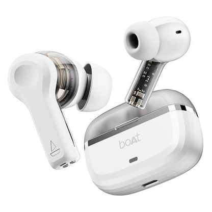 boAt Nirvana Space Truly Wireless in-Ear Earbuds w/ 360º Spatial Audio, ANC (~32dB),100HRS Playback,4 Mics w/AI-ENx™,in-Ear Detection,DLC Drivers, Multipoint Connectivity Ear Buds TWS (Cosmic Black) - Nalanda Enterprises