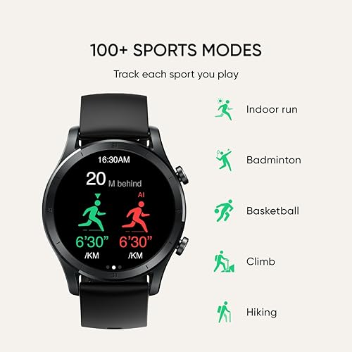 realme Smart Watch R100 (Black) | 1.32" HD Color Display | Bluetooth Calling & Sync Contacts | 100+ Watch Faces & Activity Tracking | Long Battery Life | Sleep & SpO2 Tracking | Slim Design | GPS|B0FS825XD9
