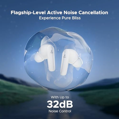 boAt Airdopes 131 Elite ANC, 32dB Active Noise Cancellation, 60HRS Battery, Ambient Mode, 4Mics ENx, Fast Charge, IPX5, v5.3 Bluetooth Earbuds, TWS Ear Buds Wireless Earphones with mic (Active Black)|B0DVZDYJQ1