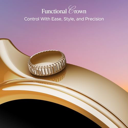 boAt Enigma Daze Women's Luxury Smart Watch w/ 1.3”(3.3cm) Luminous Display, Emergency SOS Live Location Sharing, Functional Crown, Watch Face Studio, QR Tray, BT Calling, HR & SpO2 (Cherry Blossom)|B0DFYMG7D6