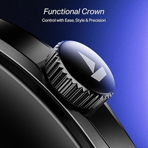 Boat Lunar Discovery Pro, 1.39" HD Display, Metal Body, QR Tray, Emergency SOS, Functional Crown, Multiple Sports Modes, HR,SpO2 & Sleep Tracking, Smart Watches for Men & Women (Steel Black)|B0FLK2QSHR