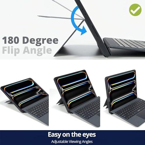 WIWU iPad Pro 11 inch Case with Keyboard(2022 4th-2018 1st), Smart Keyboard Folio Magnetic Detachable and Wireless Keyboard with Trackpad for Apple iPad Pro 11,Backlit - Nalanda Enterprises