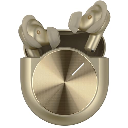Noise Master Buds 2 with Sound by Bose (2026),51dB Adaptive ANC, Hi-Res LHDC Audio,360° Spatial Audio with Head Tracking, 6-mic ENC, Dual Pairing, Fast Charge & BT v6.1 (Aurum) - Nalanda Enterprises