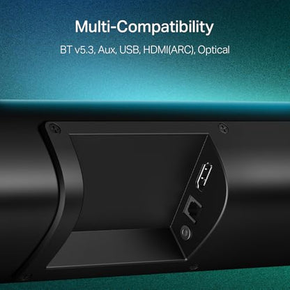 Boat 2025 Launch Aavante Prime 5.1 7050D, Dolby Audio, 700W Signature Sound, 5.1CH with Wireless Subwoofer & Wireless Satellites, Bluetooth Sound bar, Home Theatre Soundbar Speaker (Premium Black)|B0FLYD83H7