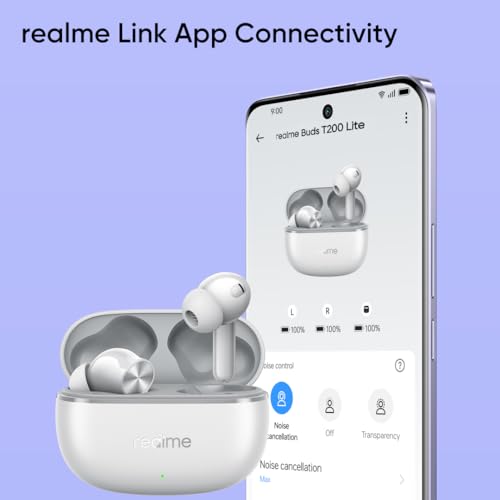 realme Earbuds T110 with Ai Enc for Calls, Upto 38 Hours of Playback and Fast Charging Bluetooth in Ear Headset (Punk Black, True Wireless)|B0D212YMD7