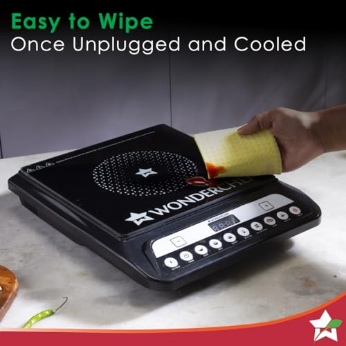 Wonderchef Power 1400W Induction Cooktop with 11 Preset Functions, Push Touch Control Button Induction Cooktop, 2 Years Warranty|B0CJJ2WPRV