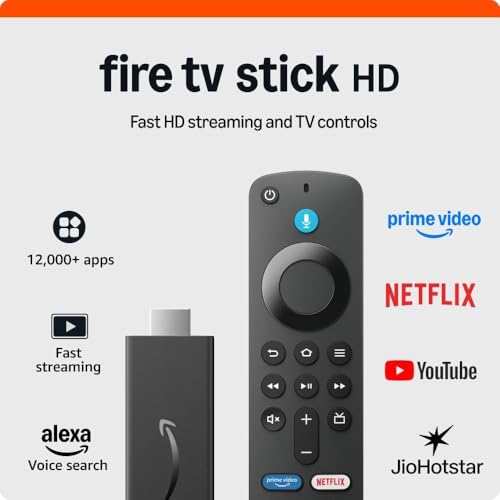 Amazon Fire TV Stick HD | TV power & volume controls, Alexa voice search | Fast streaming in HD (newest model) - Nalanda Enterprises