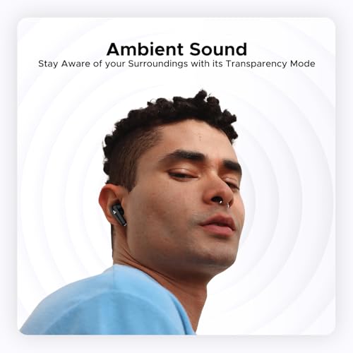 boAt Airdopes 131 Elite ANC, 32dB Active Noise Cancellation, 60HRS Battery, Ambient Mode, 4Mics ENx, Fast Charge, IPX5, v5.3 Bluetooth Earbuds, TWS Ear Buds Wireless Earphones with mic (Active Black)|B0DVZDYJQ1