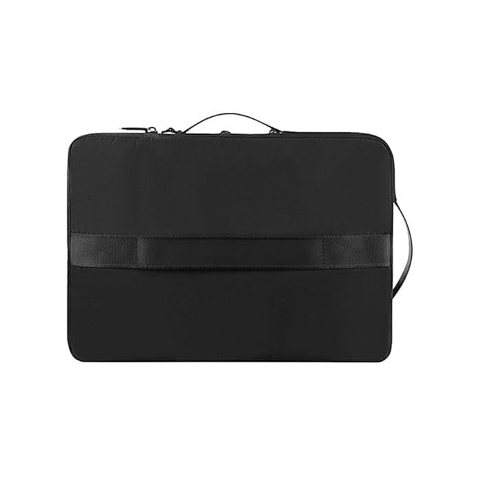 WIWU | Alpha Slim Sleeve Laptop Bag | Water-resistant - Durable YKK Zipper | Faux fur lining protection - Retractable waterproof TPU handle - Multi-layer storage space. | Black - Nalanda Enterprises