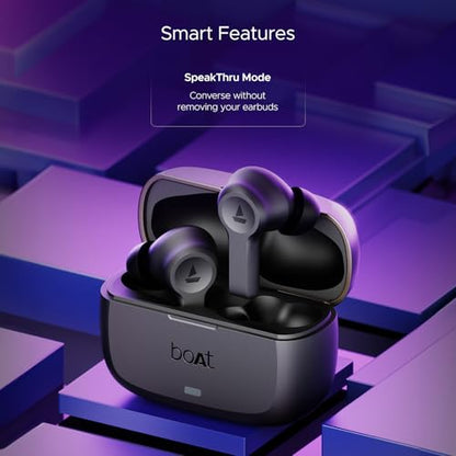 boAt Nirvana Lucid w/ 32 dB ANC, Multi-Point Connectivity, in-Ear Detection, 60HRS Playback, Hearables App, 4 Mics ENx, IPX5 Truly Wireless in Ear Earbuds, TWS Ear Buds(Zinc White)|B0DKJLNN79