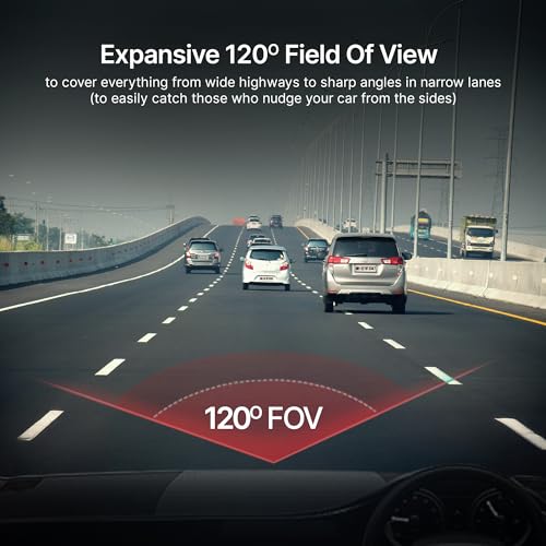 Qubo Car Dashcam Pro X by Hero Group | 3MP 1296P FHD+ Camera | NightPulse Vision | Wide-Angle FOV | Supercapacitor | Built-in Wi-Fi, Mic | App Control | G-Sensor | Up to 1TB Storage| (Space Grey)|B0CGQXY29P