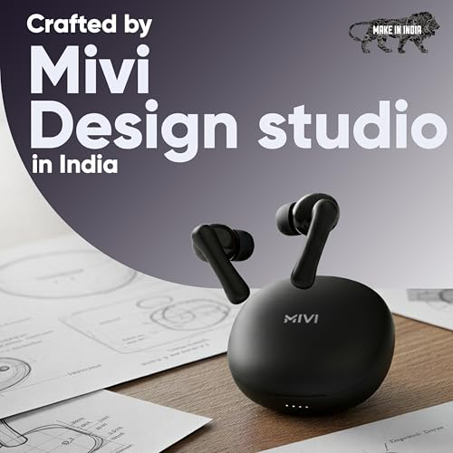 Mivi DuoPods Marathon Earbuds Wireless | Fast Charge | 70H Playtime | BT v5.3 | 13mm Drivers | Noise Cancellation | IPX4.0 TWS|B0FTFMNYBV