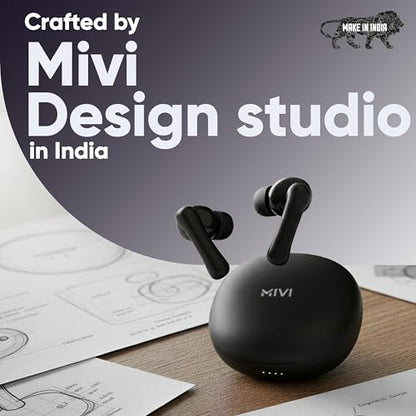 Mivi DuoPods Marathon Earbuds Wireless | Fast Charge | 70H Playtime | BT v5.3 | 13mm Drivers | Noise Cancellation | IPX4.0 TWS|B0FTFMNYBV