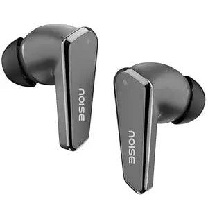 Noise Buds R1 in-Ear Truly Wireless Earbuds with Chrome Finish, 40H of Playtime, Quad Mic with ENC, Ultra Low Latency(up to 40 ms), Instacharge(10 min=120 min), BT v5.3(Carbon Black) - Nalanda Enterprises