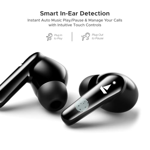 boAt Airdopes 131 Elite ANC, 32dB Active Noise Cancellation, 60HRS Battery, Ambient Mode, 4Mics ENx, Fast Charge, IPX5, v5.3 Bluetooth Earbuds, TWS Ear Buds Wireless Earphones with mic (Active Black)|B0DVZDYJQ1