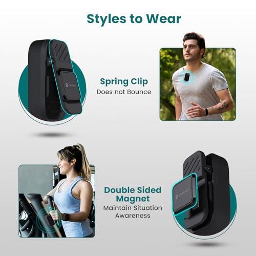 Portronics Talk Four 2W Wearable Bluetooth Speaker with Mic, Magnetic/Spring Clip-On, Upto 10Hours Playtime, IPX5 Water/Dust Resistant, Bluetooth 5.3v, Big Buttons, Portable Speaker with Microphone - Nalanda Enterprises
