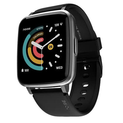 Noise New Macro Smart Watch with 2.0” HD Display,Metallic Finish BT Calling, Functional Crown, 7 Days Battery Life, Sleep Tracking, 200+ Watch Faces (Elite Black) - Nalanda Enterprises
