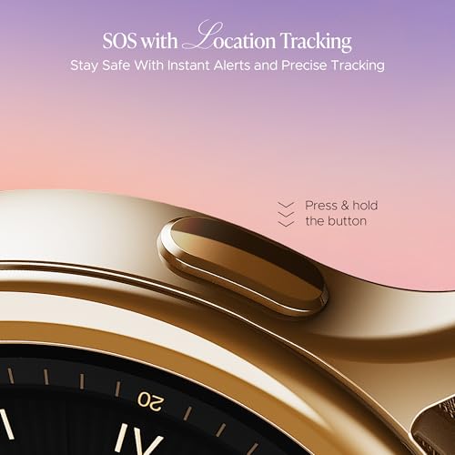 boAt Enigma Daze Women's Luxury Smart Watch w/ 1.3”(3.3cm) Luminous Display, Emergency SOS Live Location Sharing, Functional Crown, Watch Face Studio, QR Tray, BT Calling, HR & SpO2 (Cherry Blossom)|B0DFYMG7D6
