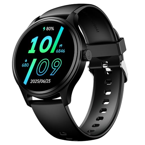 Boat Lunar Discovery Pro, 1.39" HD Display, Metal Body, QR Tray, Emergency SOS, Functional Crown, Multiple Sports Modes, HR,SpO2 & Sleep Tracking, Smart Watches for Men & Women (Steel Black)|B0FLK2QSHR