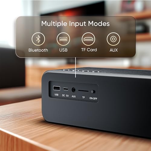 Mivi Fort H30 Portable Bluetooth Speakers Soundbar – [Newly launched] 30W Bluetooth Soundbar for Campus Life, 2.0 Channel, Sleek Design, 6 Hours Playtime, Multi-connectivity, Made in India|B0DMNHYM33