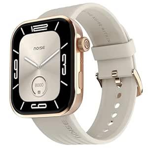 Noise ColorFit Pro 5 Smart Watch 1.85" AMOLED Display, BT Calling, New DIY Watch Faces, Smart Dock Design, Emergency SOS Tech, Emoji Support, 5X Faster Data Transfer, Instachargeᵀᴹ (Starlight Gold) - Nalanda Enterprises