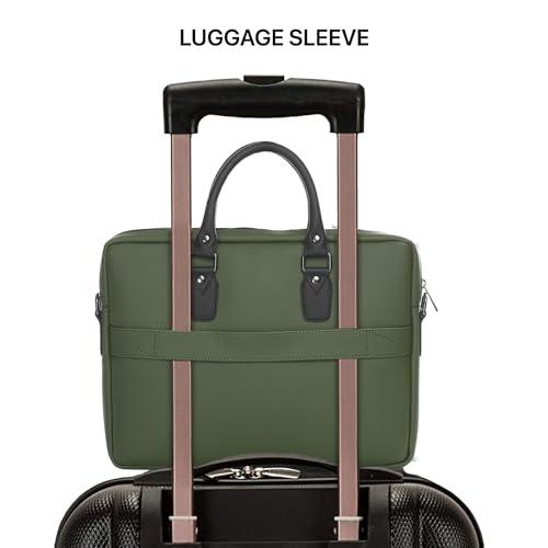 Vaku Luxos® MILAN 14 Inch Laptop Bag Leather Collection Messenger Organizer Shoulder Sling Office Bag for Men & Women With Adjustable Strap for Laptop and MacBook up to 14" - Nalanda Enterprises