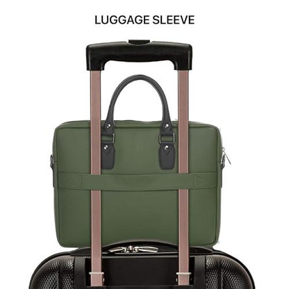 Vaku Luxos® MILAN 14 Inch Laptop Bag Leather Collection Messenger Organizer Shoulder Sling Office Bag for Men & Women With Adjustable Strap for Laptop and MacBook up to 14" - Nalanda Enterprises