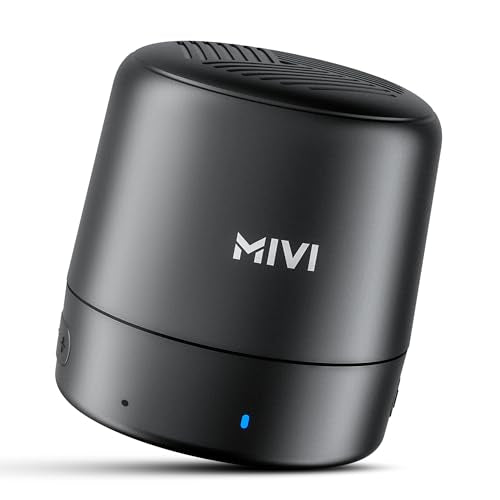Mivi Play Bluetooth Speaker with 12 Hours Playtime. Wireless Speaker Made in India with Exceptional Sound Quality, Portable and Built in Mic-Black - Nalanda Enterprises