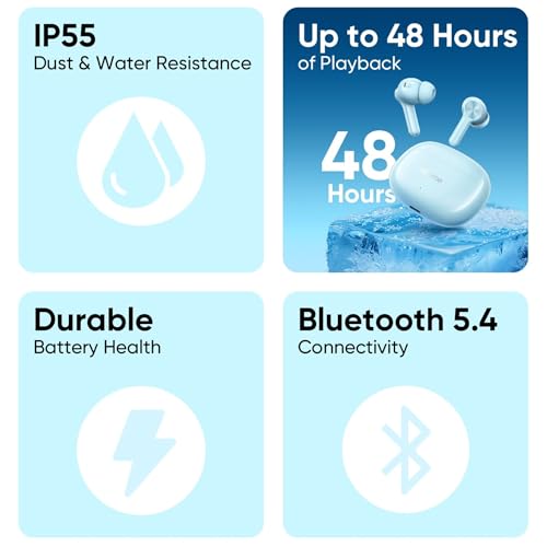 realme Earbuds T110 with Ai Enc for Calls, Upto 38 Hours of Playback and Fast Charging Bluetooth in Ear Headset (Punk Black, True Wireless)|B0D212YMD7