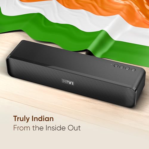 Mivi Fort H30 Portable Bluetooth Speakers Soundbar – [Newly launched] 30W Bluetooth Soundbar for Campus Life, 2.0 Channel, Sleek Design, 6 Hours Playtime, Multi-connectivity, Made in India|B0DMNHYM33