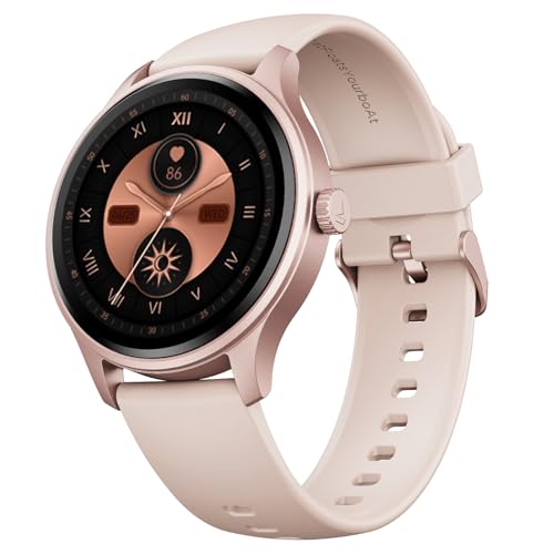 Boat Lunar Discovery Pro, 1.39" HD Display, Metal Body, QR Tray, Emergency SOS, Functional Crown, Multiple Sports Modes, HR,SpO2 & Sleep Tracking, Smart Watches for Men & Women (Steel Black)|B0FLK2QSHR
