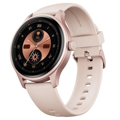 Boat Lunar Discovery Pro, 1.39" HD Display, Metal Body, QR Tray, Emergency SOS, Functional Crown, Multiple Sports Modes, HR,SpO2 & Sleep Tracking, Smart Watches for Men & Women (Steel Black)|B0FLK2QSHR
