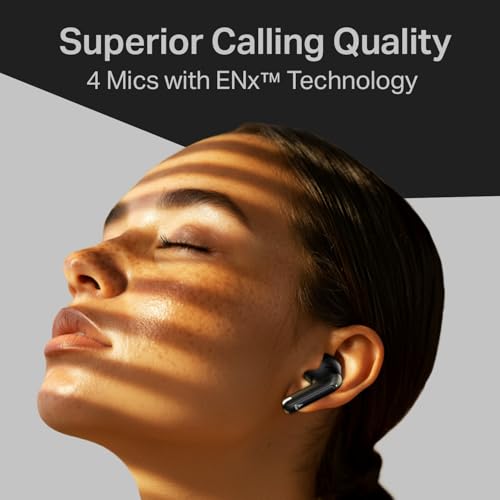 boAt Airdopes 219, 4Mics ENx, 40H Battery, Best in Segment for Calling, Stream Ad Free Music via App Support, Bluetooth Earbuds, TWS Ear Buds Wireless Earphones with mic (Carbon Black)|B0FC2Y3XGV