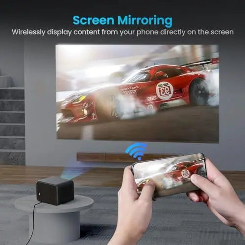 Portronics Beem 460 Smart LED Projector with 1080p Full HD, 4000 Lumens, Streaming Apps (Netflix, Prime Video, Hotstar), Automatic Focus, Auto Keystoning, Bluetooth, Wi-fi, 10W Speakers (Black) - Nalanda Enterprises