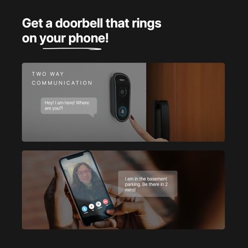Qubo Instaview New Age Video Doorphone from Hero Group | 3MP Video Doorbell Pro 2K + Wireless Home Tab 1296p Resolution | Instant Phone & Tab Visitor Video Call | 2-Way Talk | Chime|B0D1C285WF