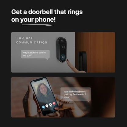 Qubo Instaview New Age Video Doorphone from Hero Group | 3MP Video Doorbell Pro 2K + Wireless Home Tab 1296p Resolution | Instant Phone & Tab Visitor Video Call | 2-Way Talk | Chime|B0D1C285WF