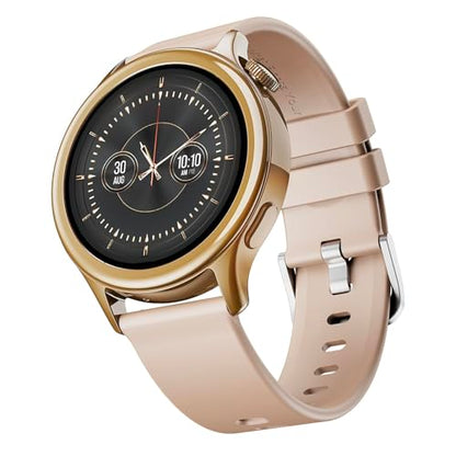 Boat Enigma Gem Women's Luxury Smart Watch w/ 1.19” (3.02cm) AMOLED Display, Emergency SOS Live Location Sharing, Female Wellness, Watch Face Studio, BT Calling, Watch for Woman (Metallic Black)|B0DFYJWHRC